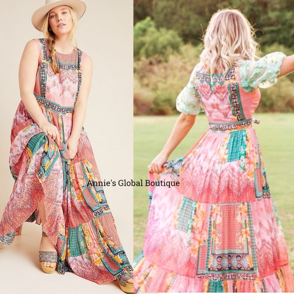 NWT ANTHROPOLOGIE Alessandra Beaded Maxi Dress HTF - Picture 8 of 15